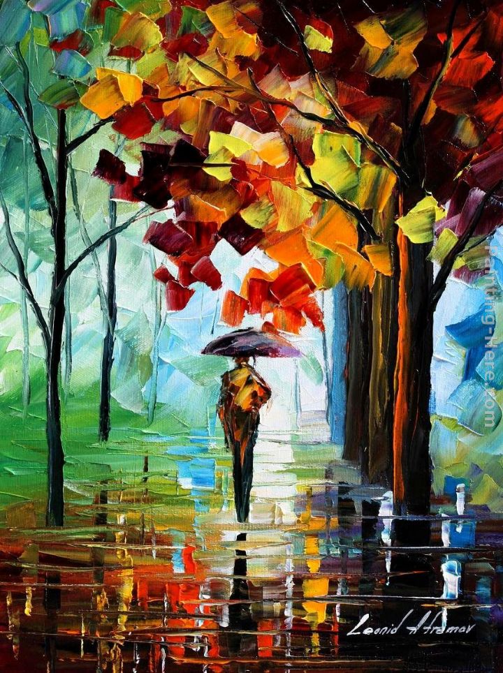 Leonid Afremov MORNING RAIN painting anysize 50% off