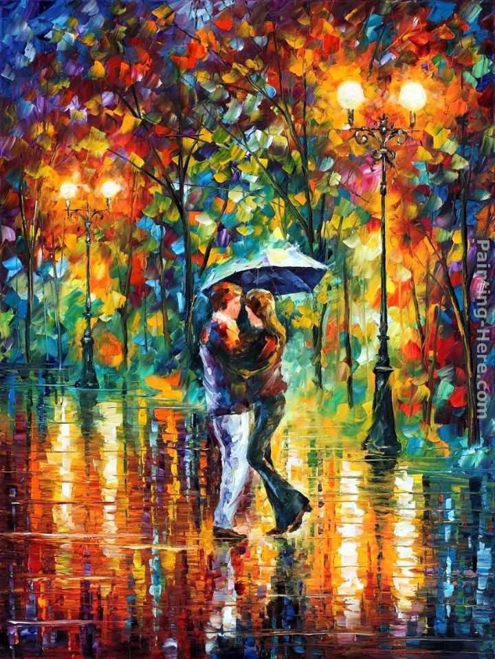 Leonid Afremov RAINY DANCE painting anysize 50% off