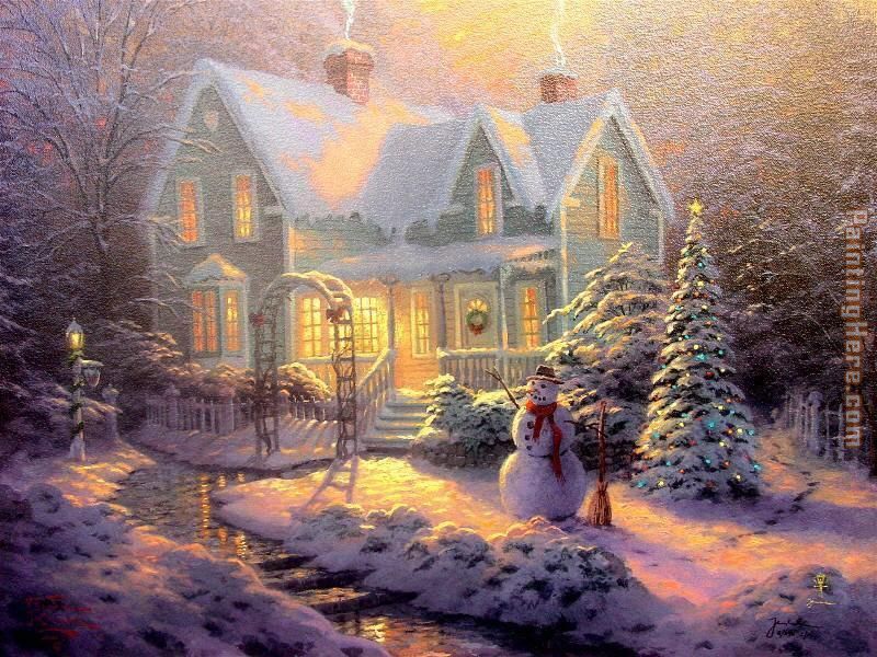 Beautiful Christmas Cards | Thomas kinkade art, Kinkade paintings ...