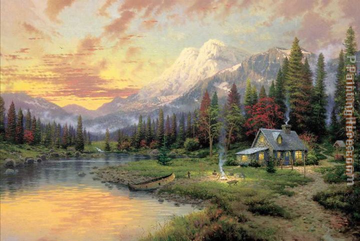 Thomas Kinkade Evening Majesty painting anysize 50% off