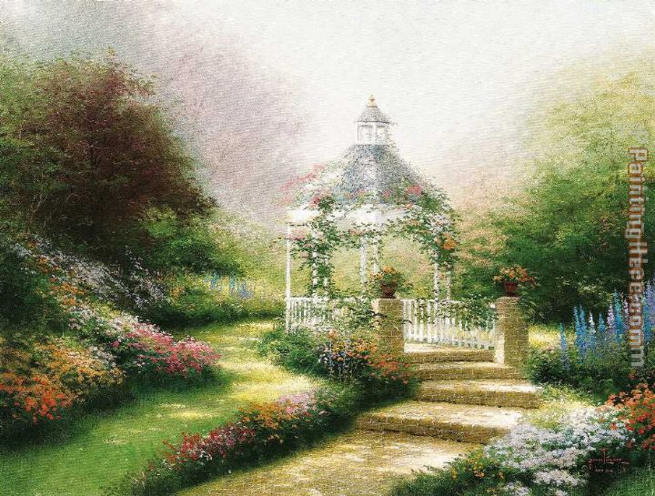 Thomas Kinkade Hidden Gazebo painting anysize 50% off