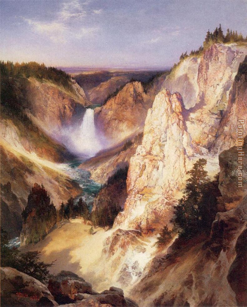 Thomas Moran Great Falls of Yellowstone painting anysize 50% off