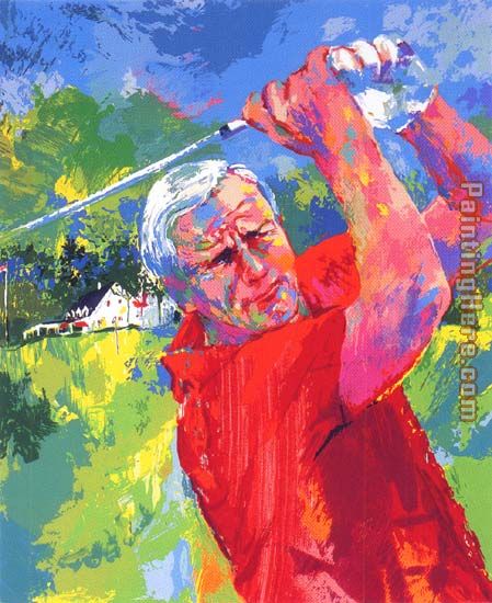 Leroy Neiman Arnold Palmer at Latrobe painting anysize 50% off