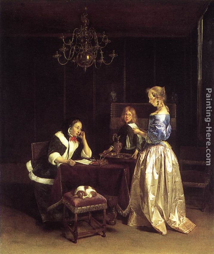 Gerard ter Borch Woman Reading a Letter painting anysize 50% off