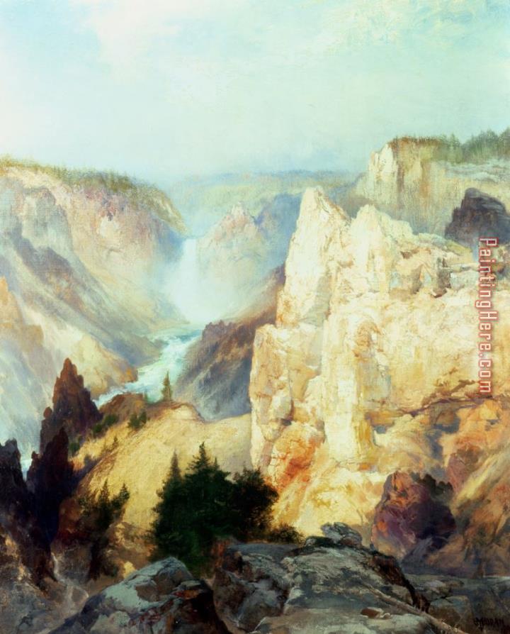 Thomas Moran Grand Canyon of the Yellowstone Park painting anysize 50% off