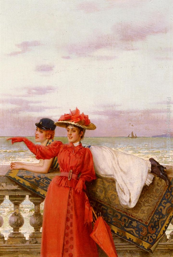 Vittorio Matteo Corcos Looking Out To Sea painting anysize 50% off