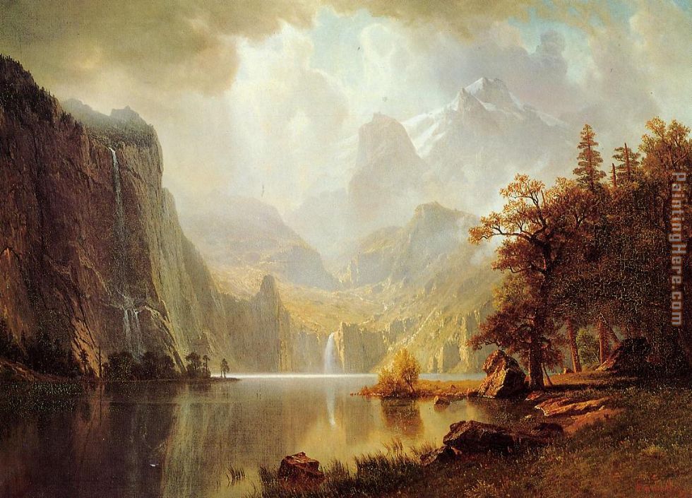 Albert Bierstadt In the Mountains painting anysize 50% off