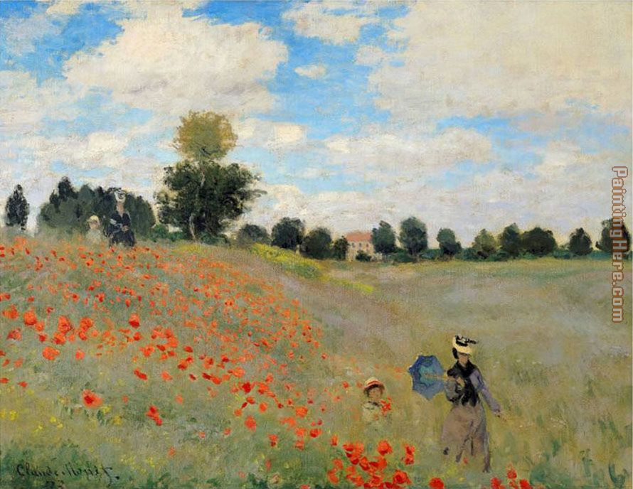 Claude Monet Wild Poppies Near Argenteuil painting anysize 50% off