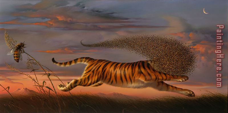 Vladimir Kush Beeing a Tiger