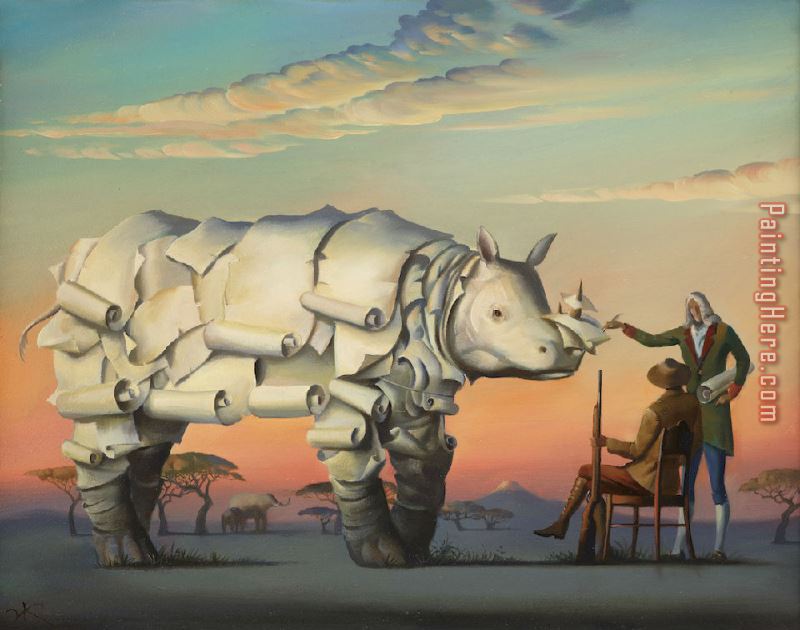 Vladimir Kush History of White Rhino